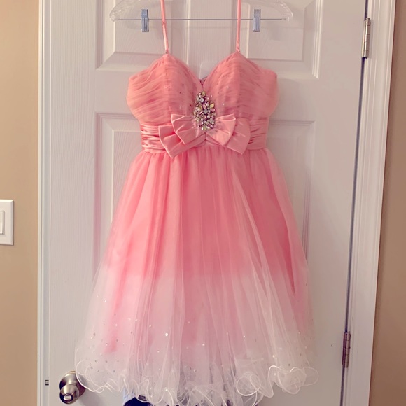 Riva design, short pink ombré dress size 6 - Picture 1 of 2